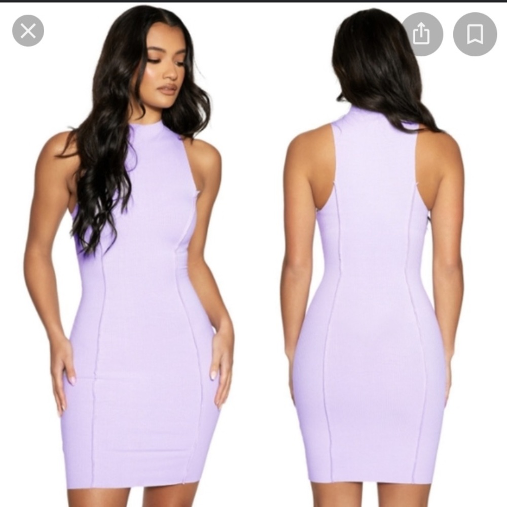 Naked Wardrobe Snatched & Sexy Lavender Dress